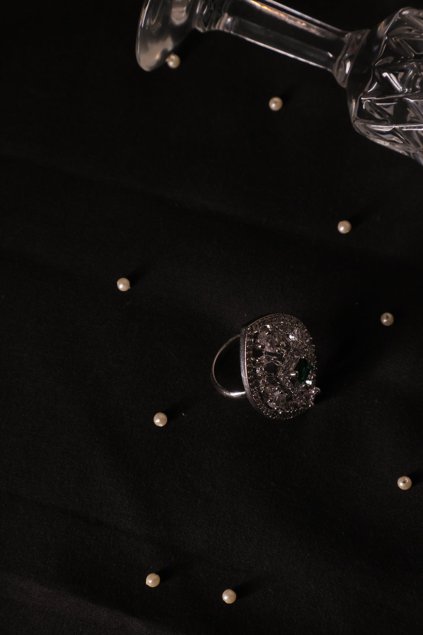 Moonlit - Red Stone Diamond Ring