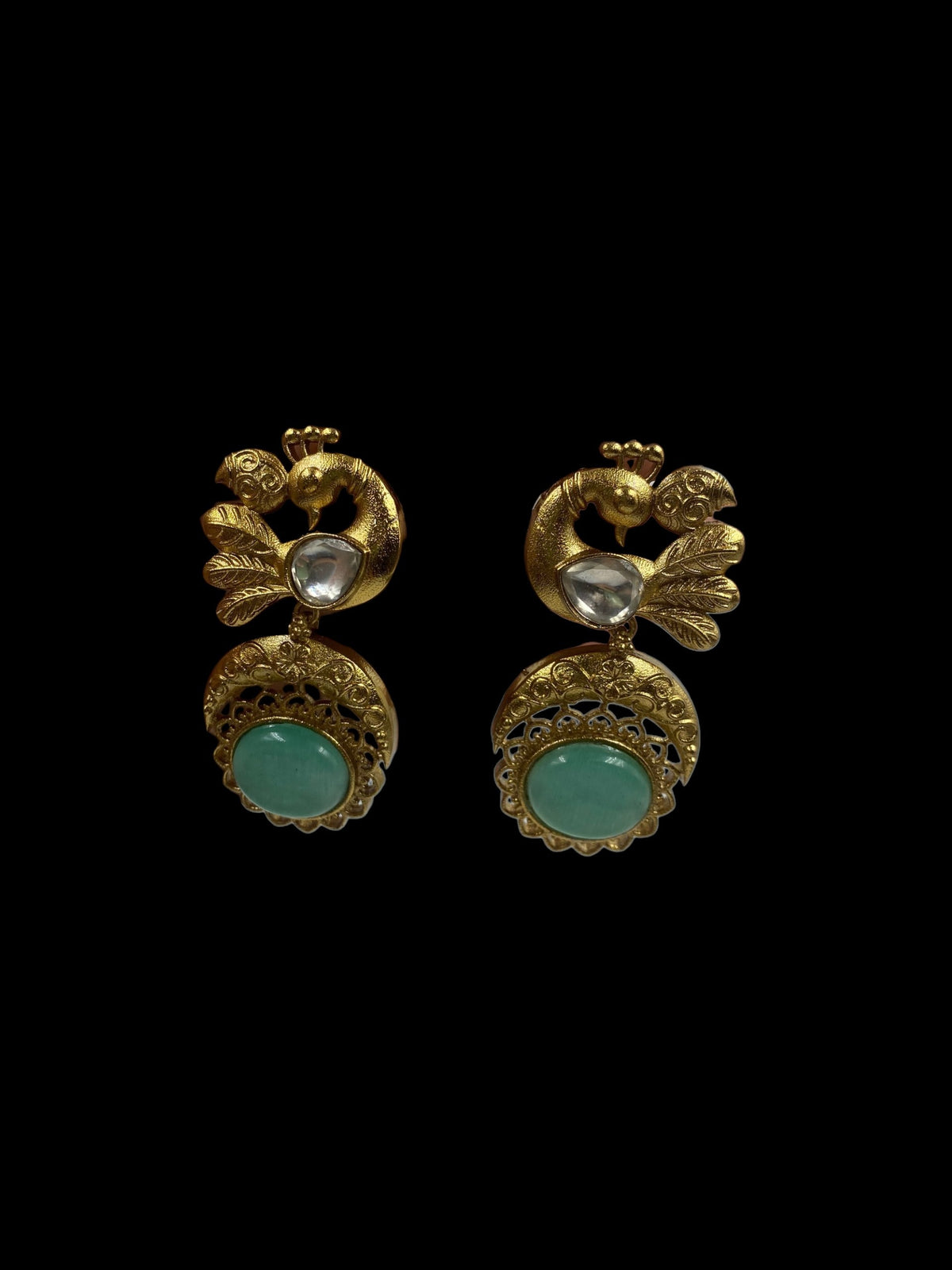 TRADITIONAL PEACOCK TEMPLE EARRING