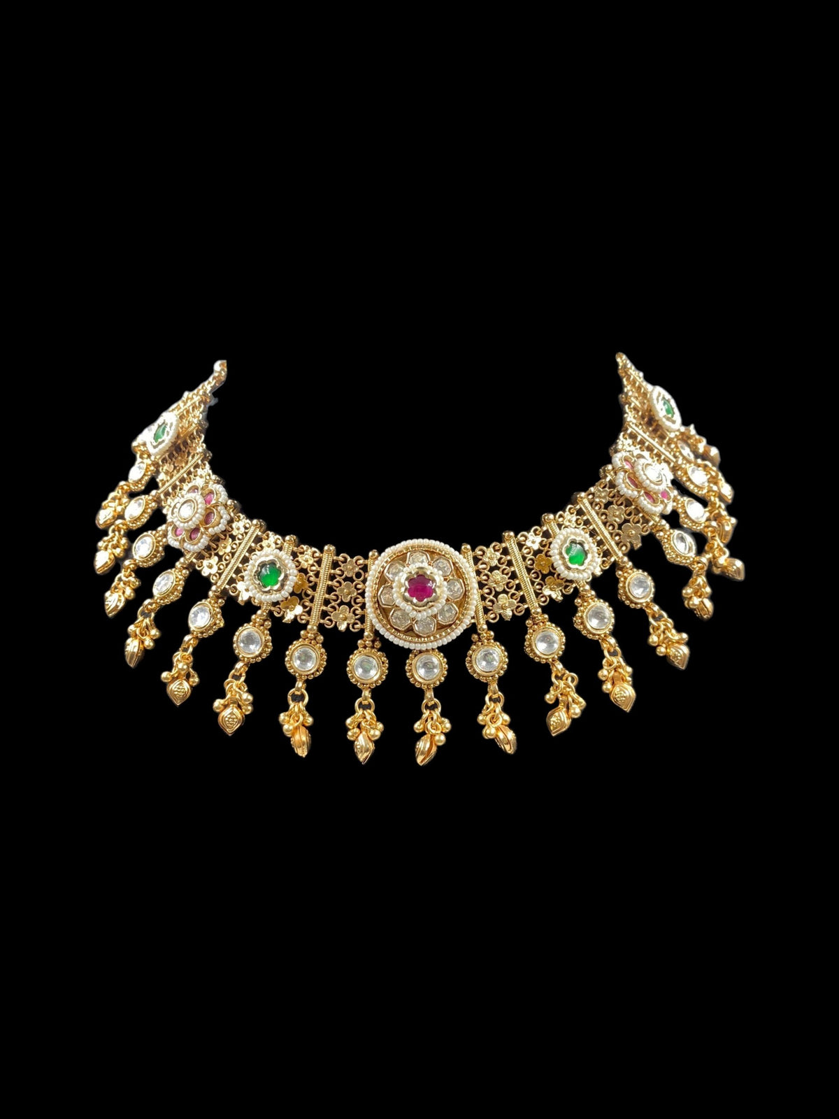 TEMPLE SHORT NECKLACE WITH EARRINGS