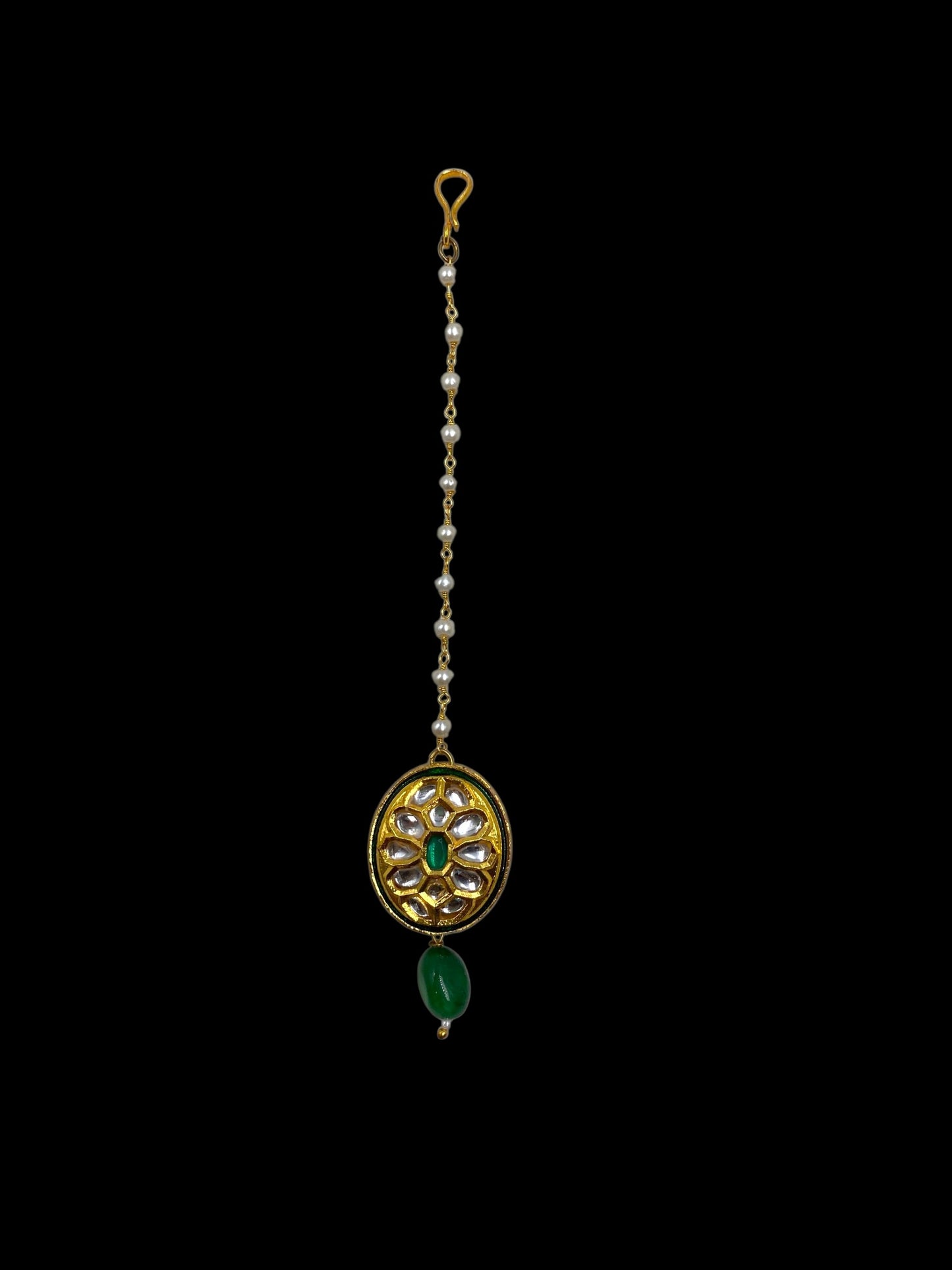 Polki With Green Drop Magtika