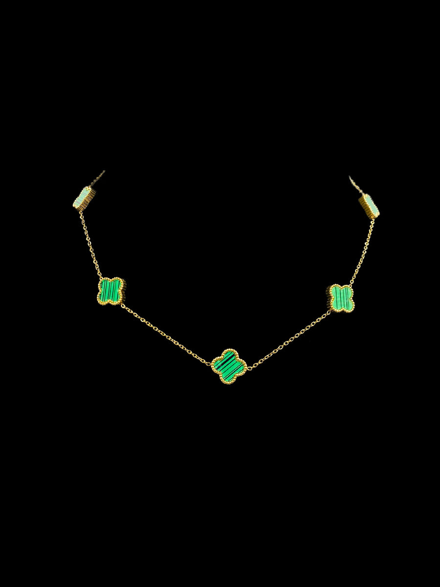 Van cleef green clover necklace Clearance