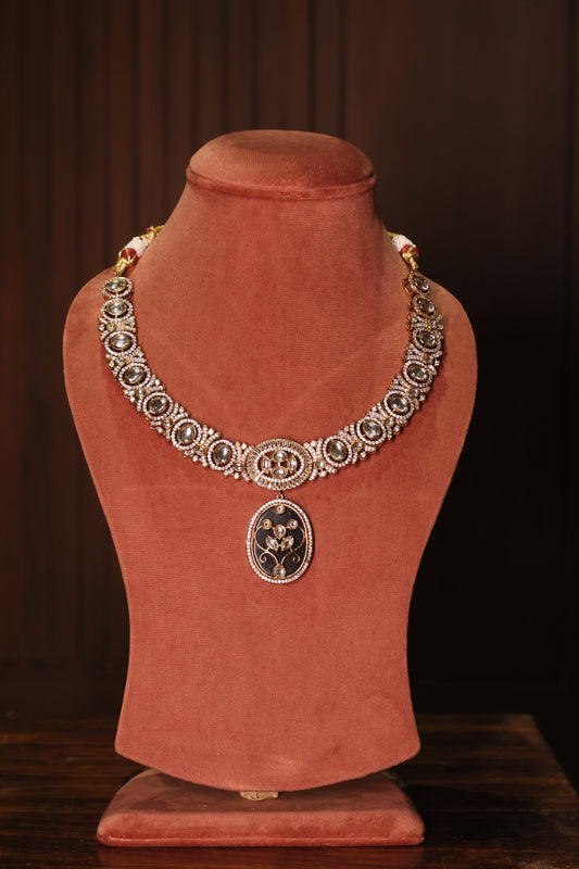 Aarohi - Polki Necklace with Earrings