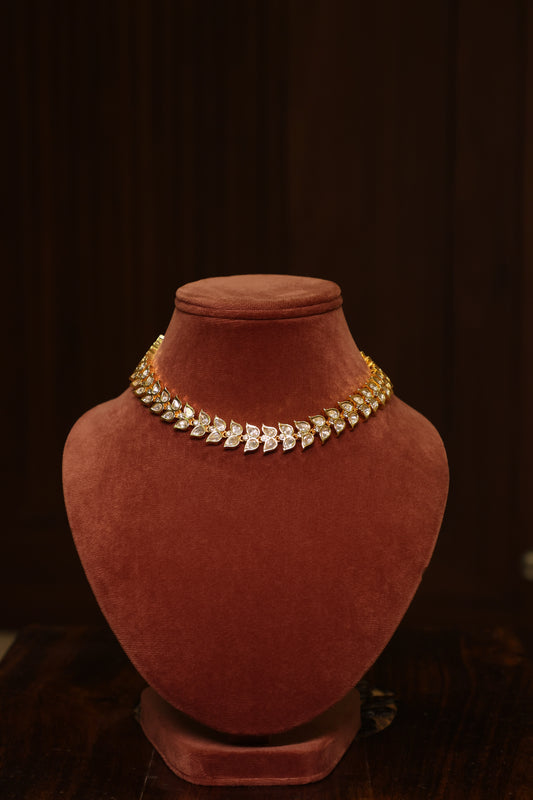 Noor - Designer Polki Necklace with Earrings