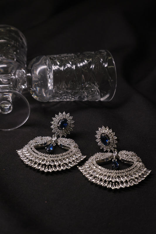 Sapphire and Diamond Danglers