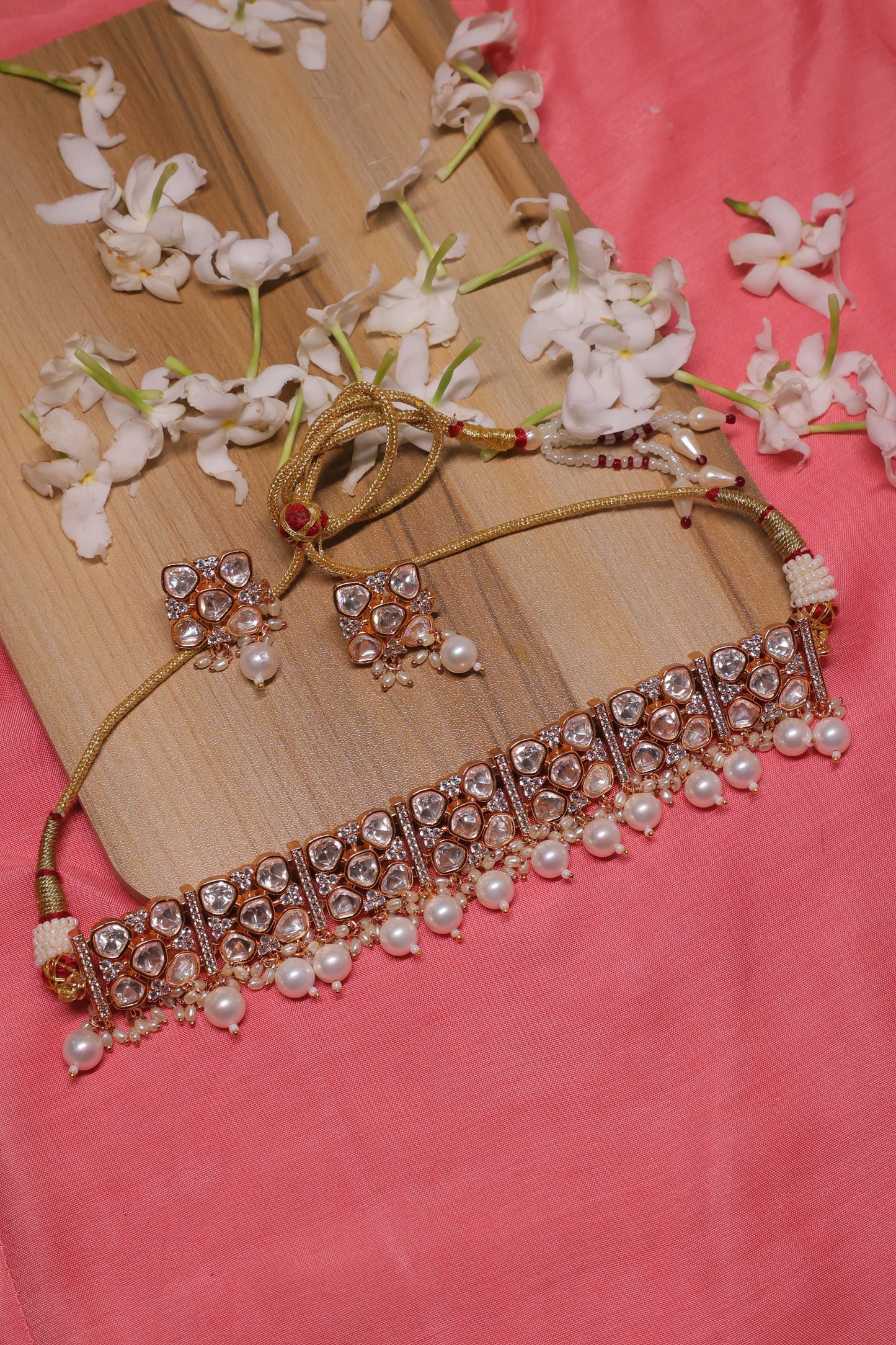 Noor - Polki Choker with Earrings