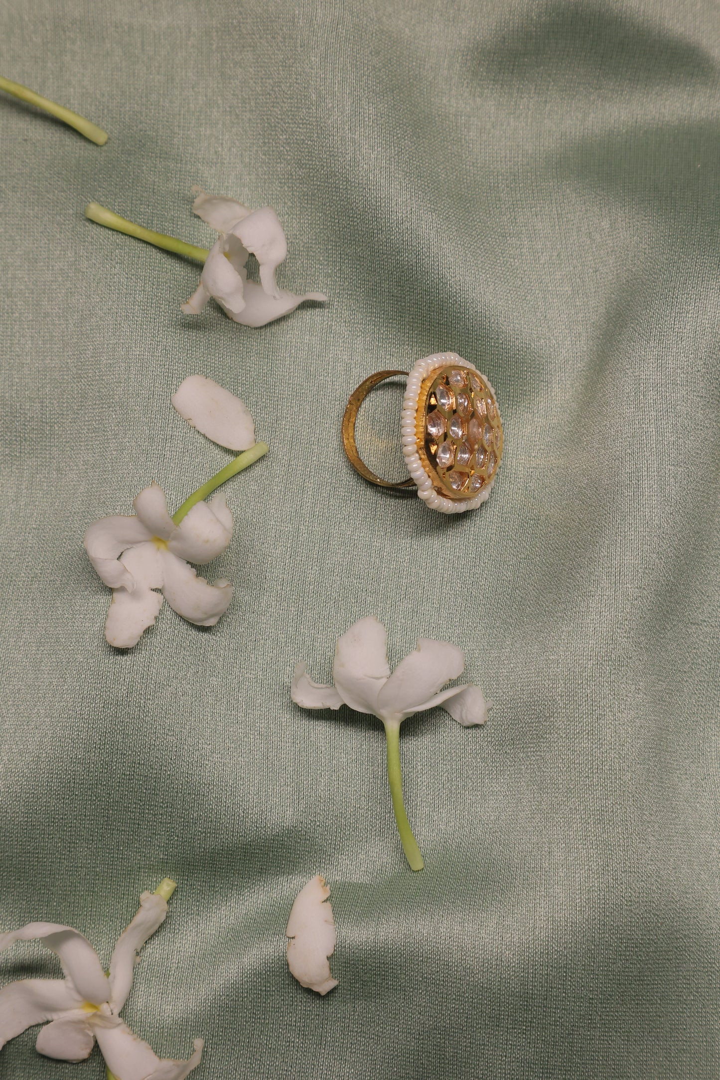 Polki & Pearl Ring