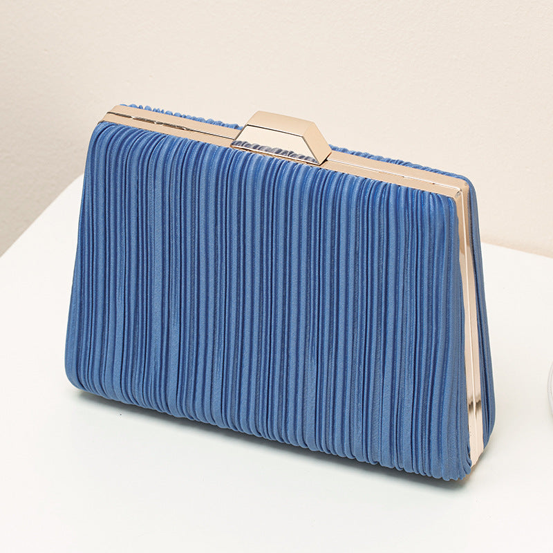 Satin Whisper - Blue Clutch Bag