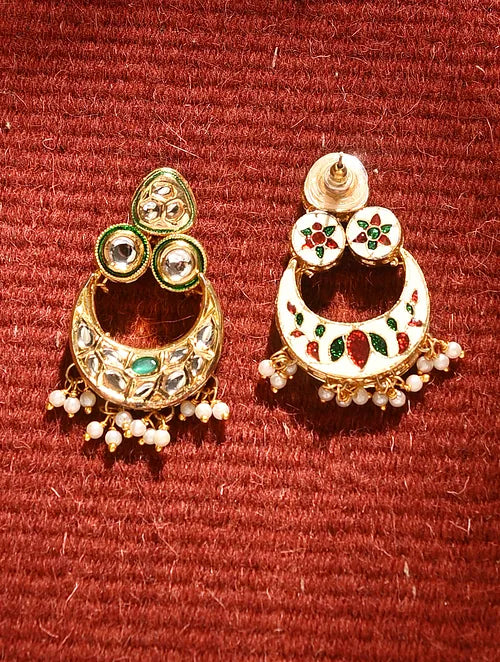 Kundan Chaandbali Necklace with Earrings