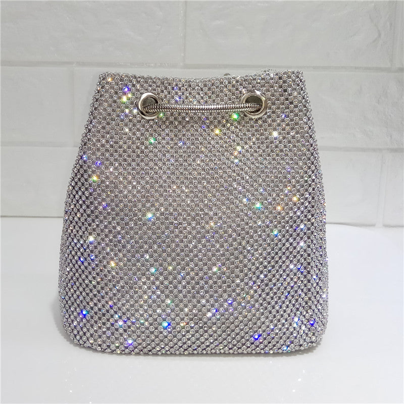 Celestial Spark - Silver Bucket Bag