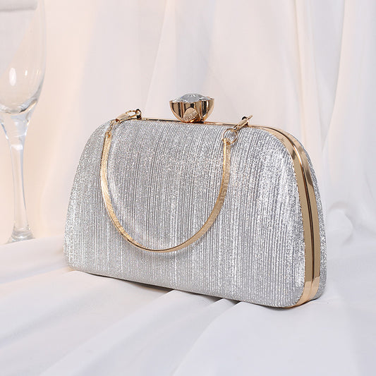 Royal Radiance Silver Clutch