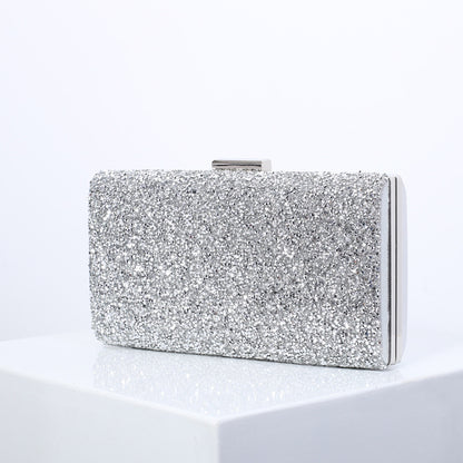 Evening Radiance - Silver Women Silver Clutch