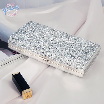 Evening Radiance - Silver Women Silver Clutch