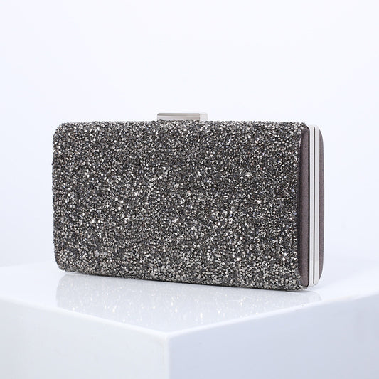 Shimmer Grey Clutch Bag