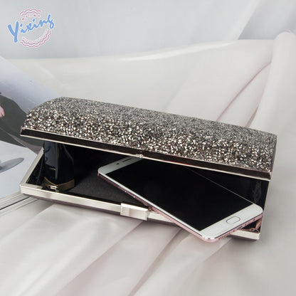 Shimmer Grey Clutch Bag