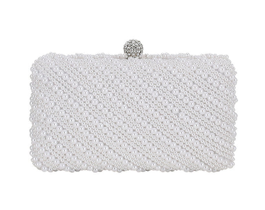 Pearl White Clutch Bag