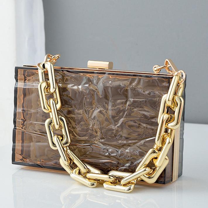 Marble Glam - Coffee Women Hand Bag