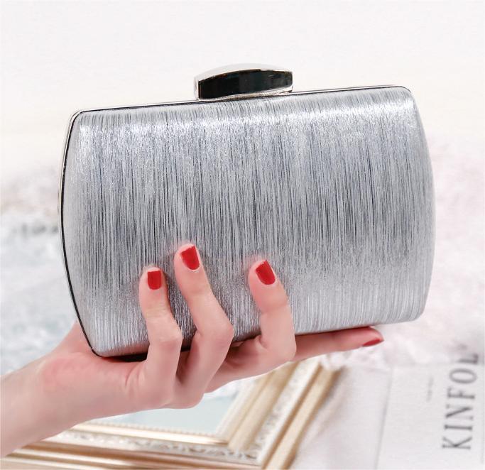 Moonbeam Glam - Silver Clutch Bag