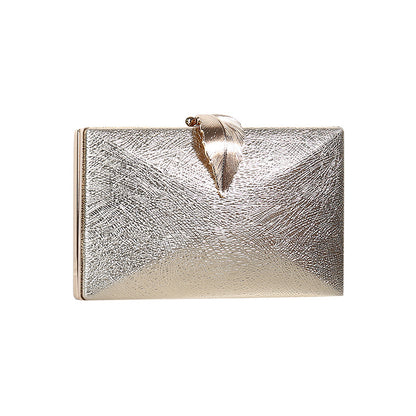 Garden Leaf - Silver Clutch