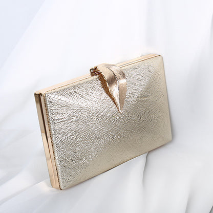 Garden Leaf - Gold Clutch Bag