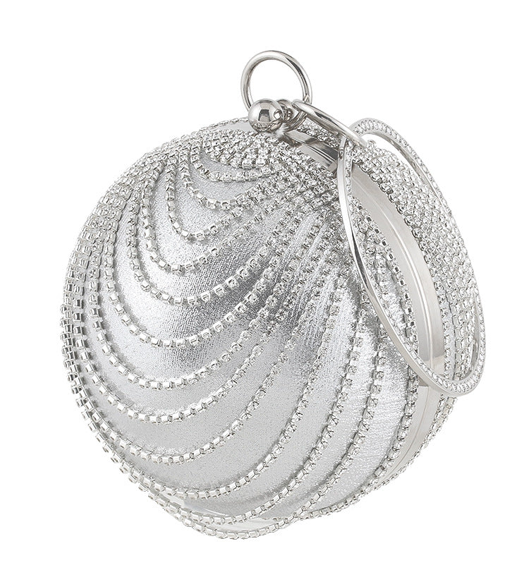 Galaxy - Silver Round Clutch