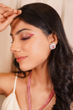 Load image into Gallery viewer, Swarovski Studded Pink Earrings
