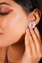 Load image into Gallery viewer, Swarovski Studded Pink Earrings
