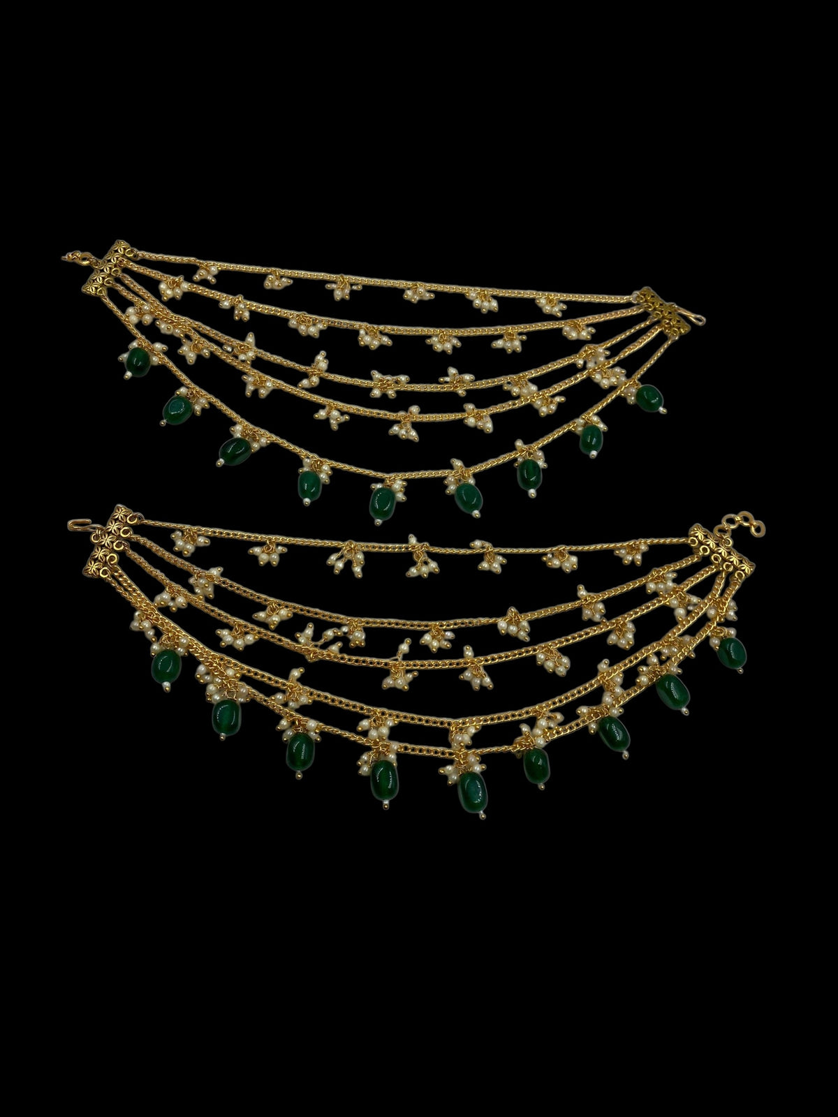 Royal Sapphire Pearl Earchain