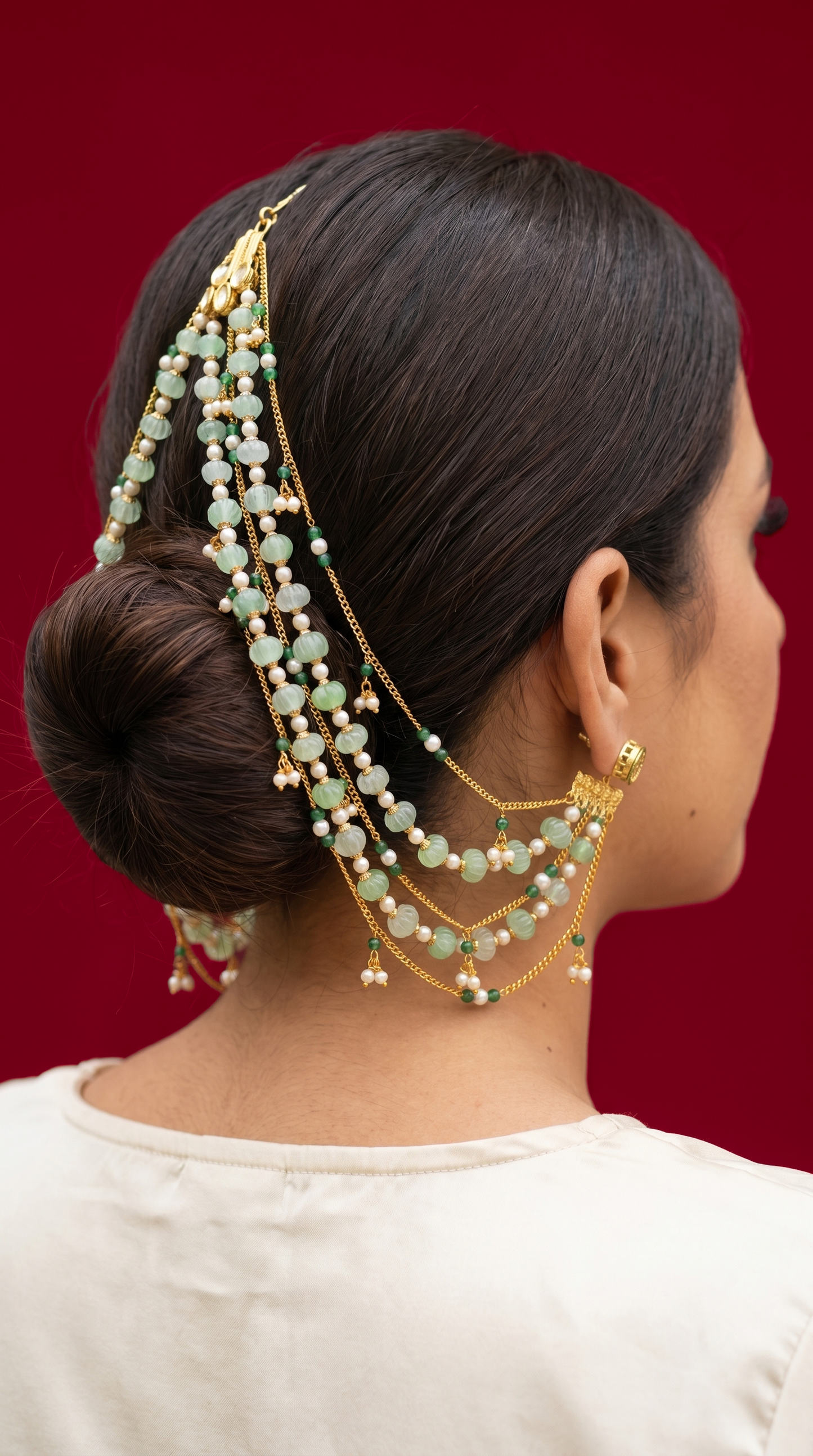 Maharani Mint Blossom Ear Chain