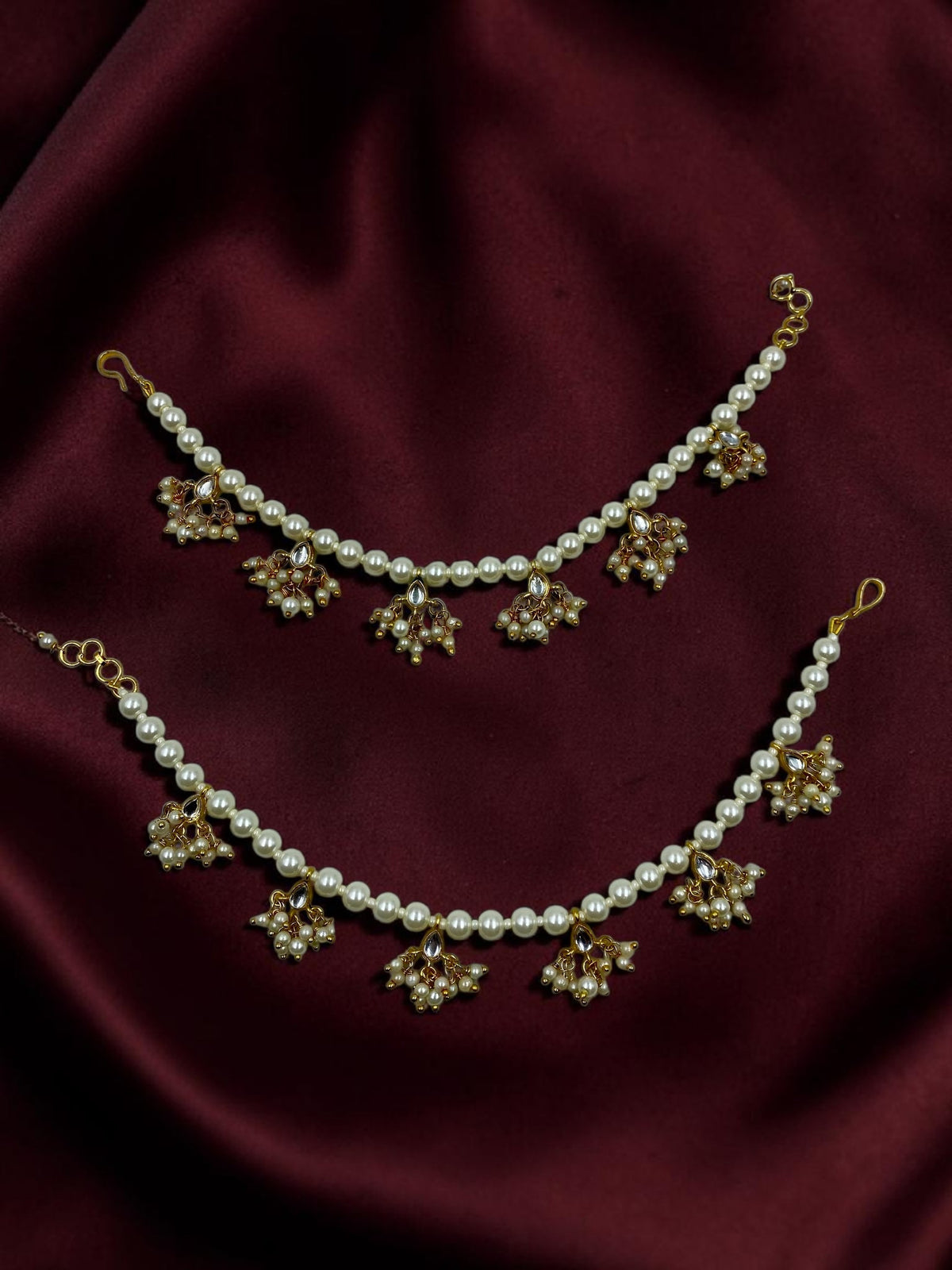 Chandni Pearl Drape Ear Chain