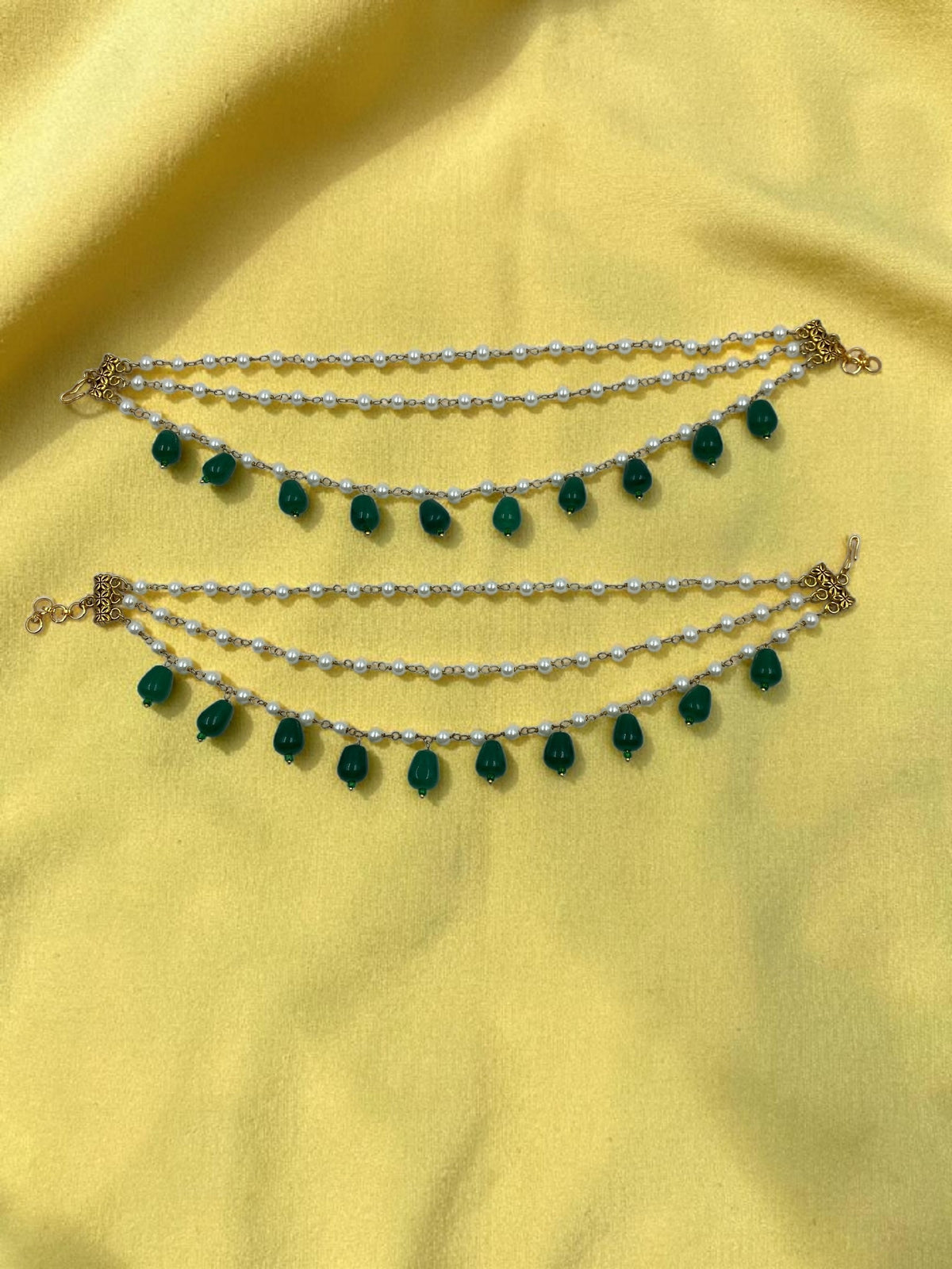 Rajwadi Panna Pearl Earchain