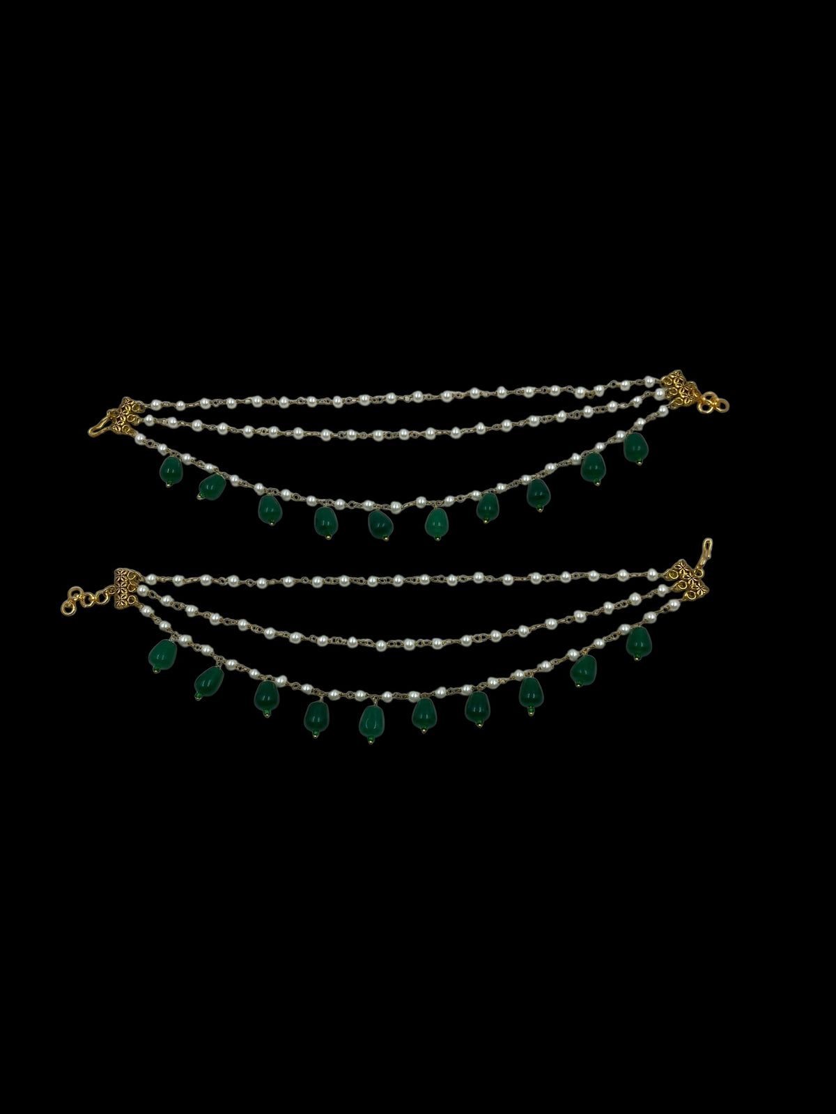 Rajwadi Panna Pearl Earchain