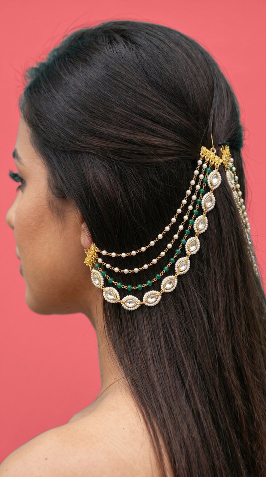 Rani Sa Polki Ear Chain