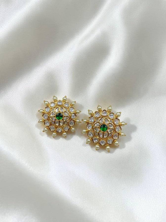 TRADITIONAL POLKI EARRINGS