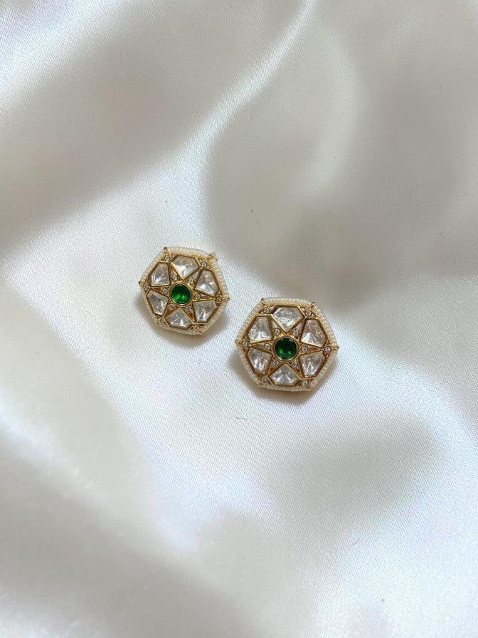 TRADITIONAL POLKI EARRINGS