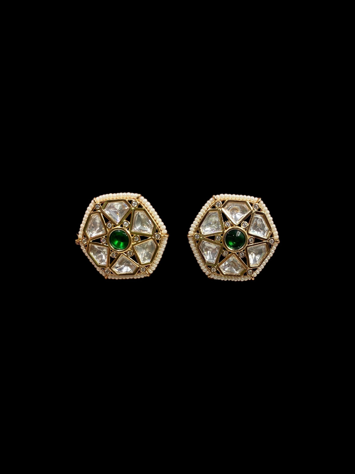 TRADITIONAL POLKI EARRINGS