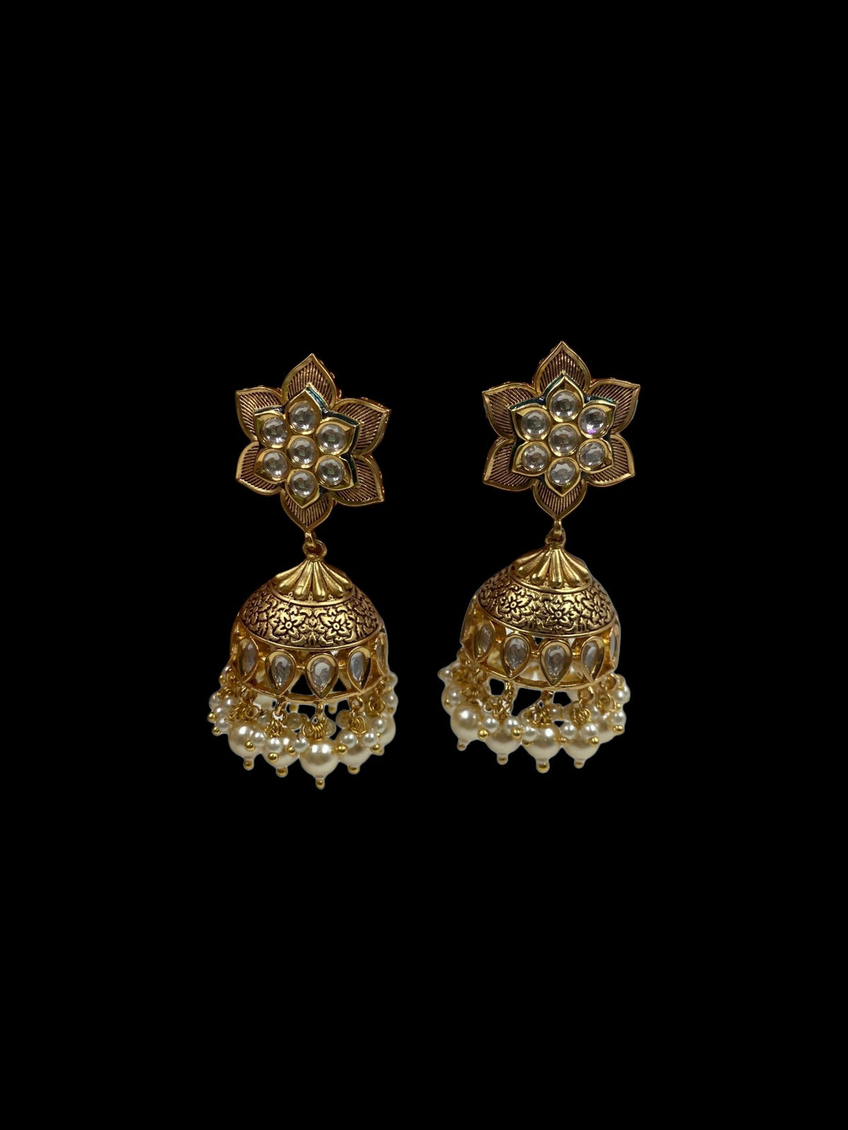 TRADITIONAL POLKI JHUMKI
