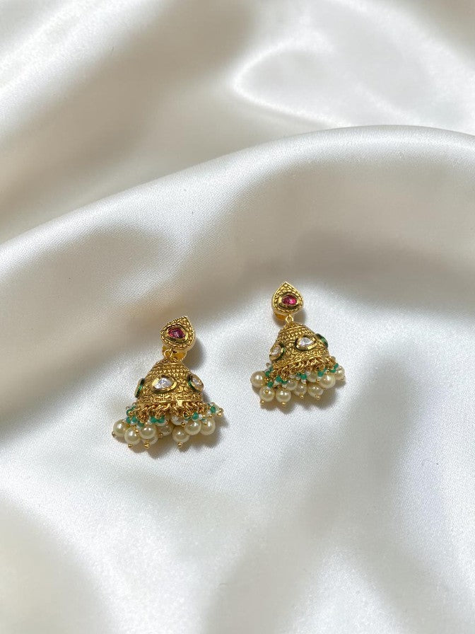 TRADITIONAL POLKI JHUMKI