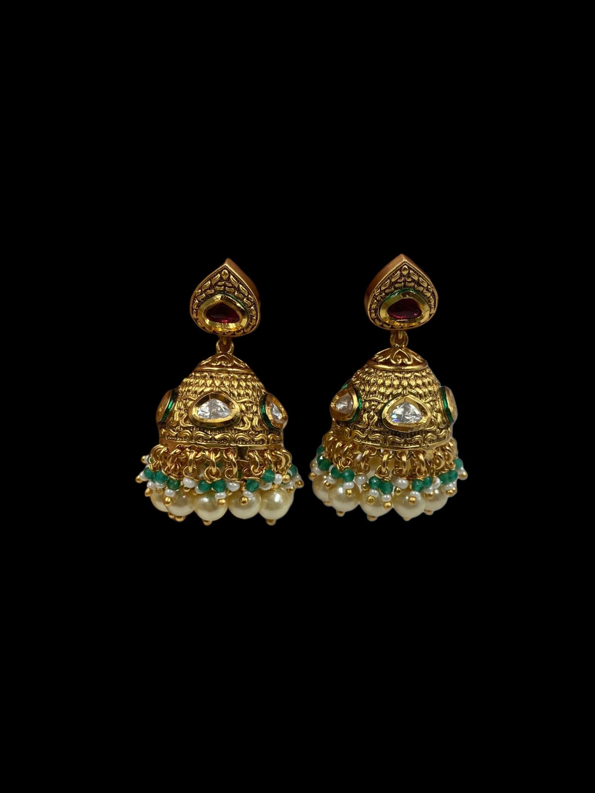 TRADITIONAL POLKI JHUMKI