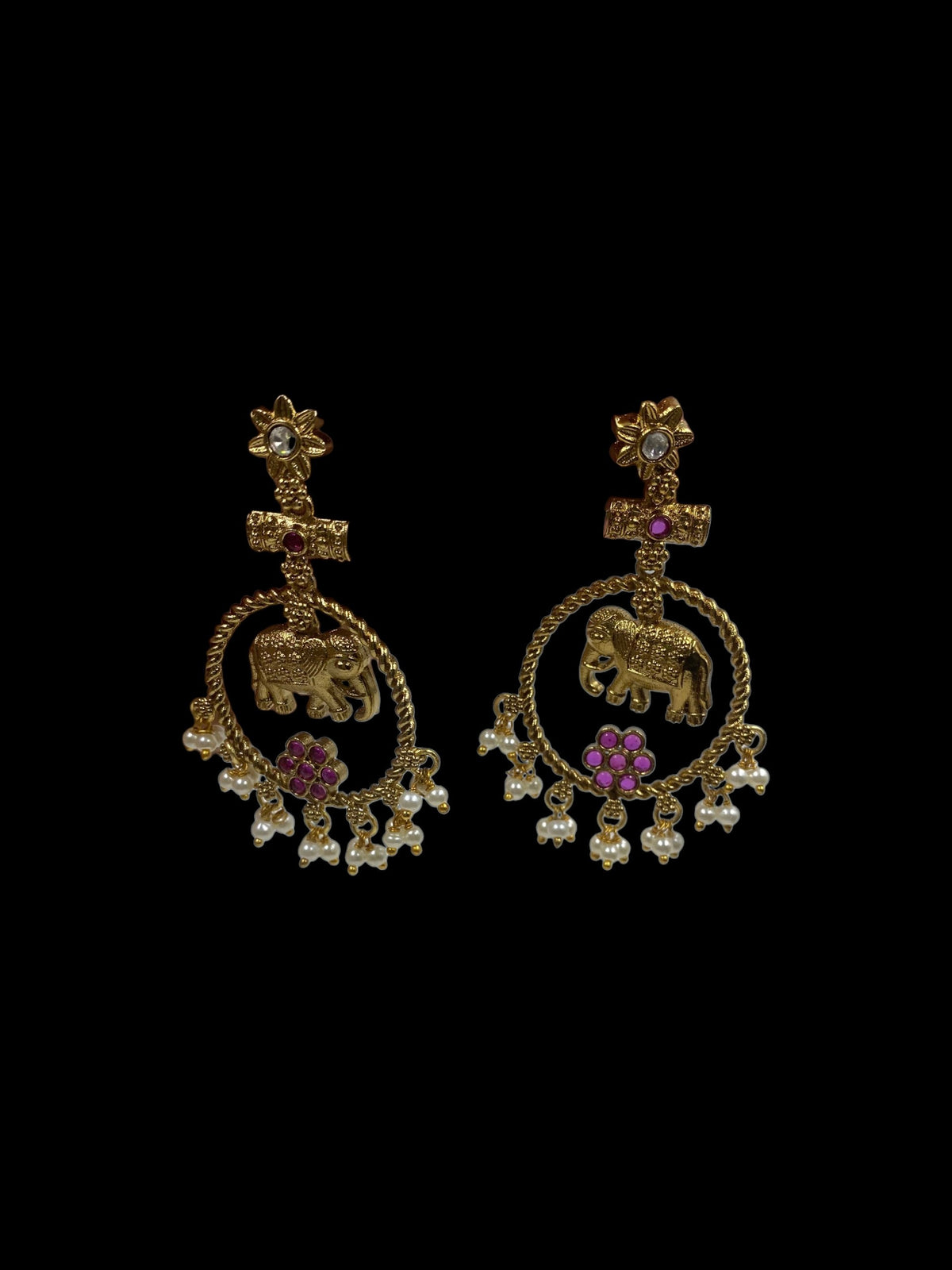 TRADITIONAL ELEPHANT TEMPLE  EARRINGS