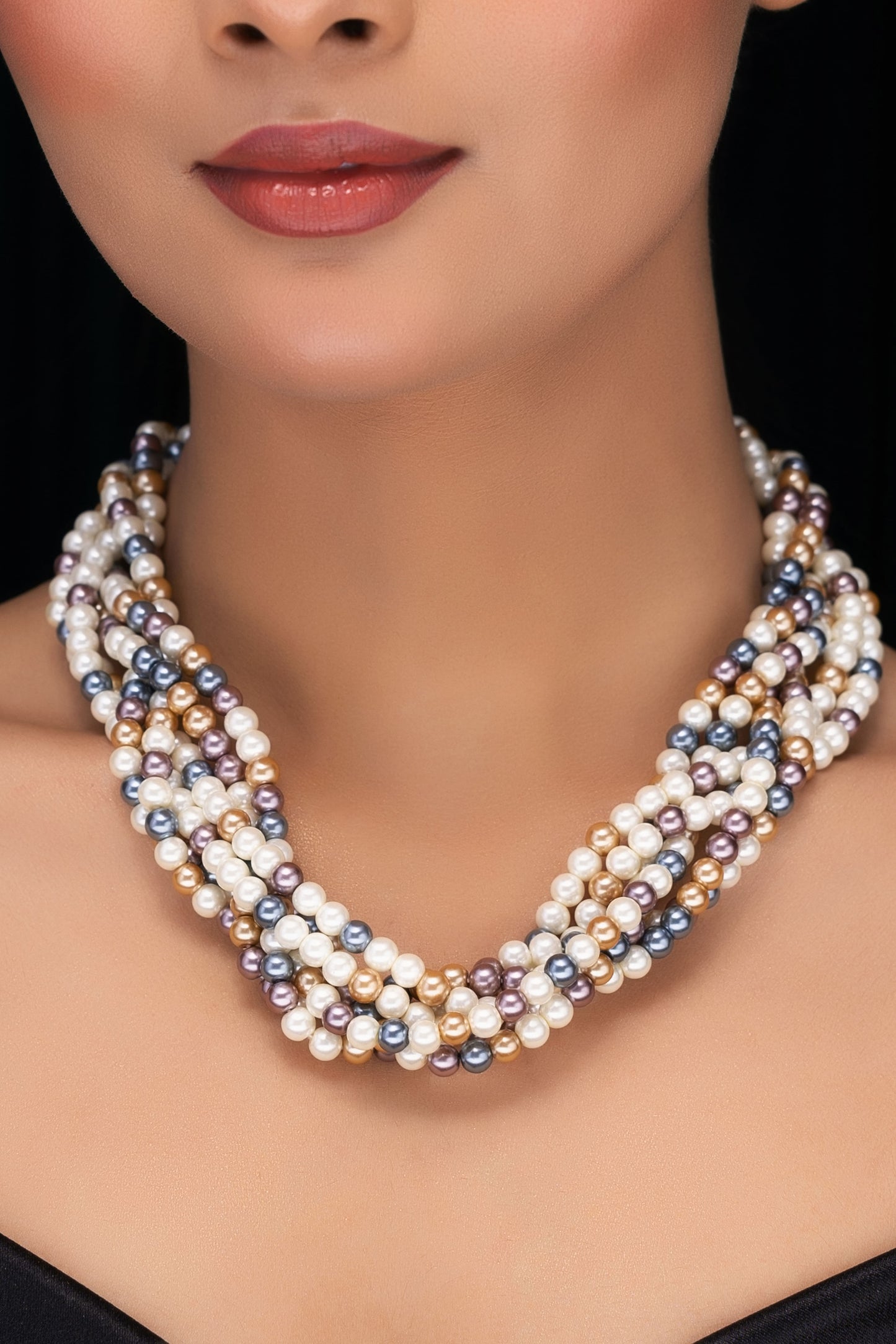 TWISTED SHELL PEARL NECKLACE