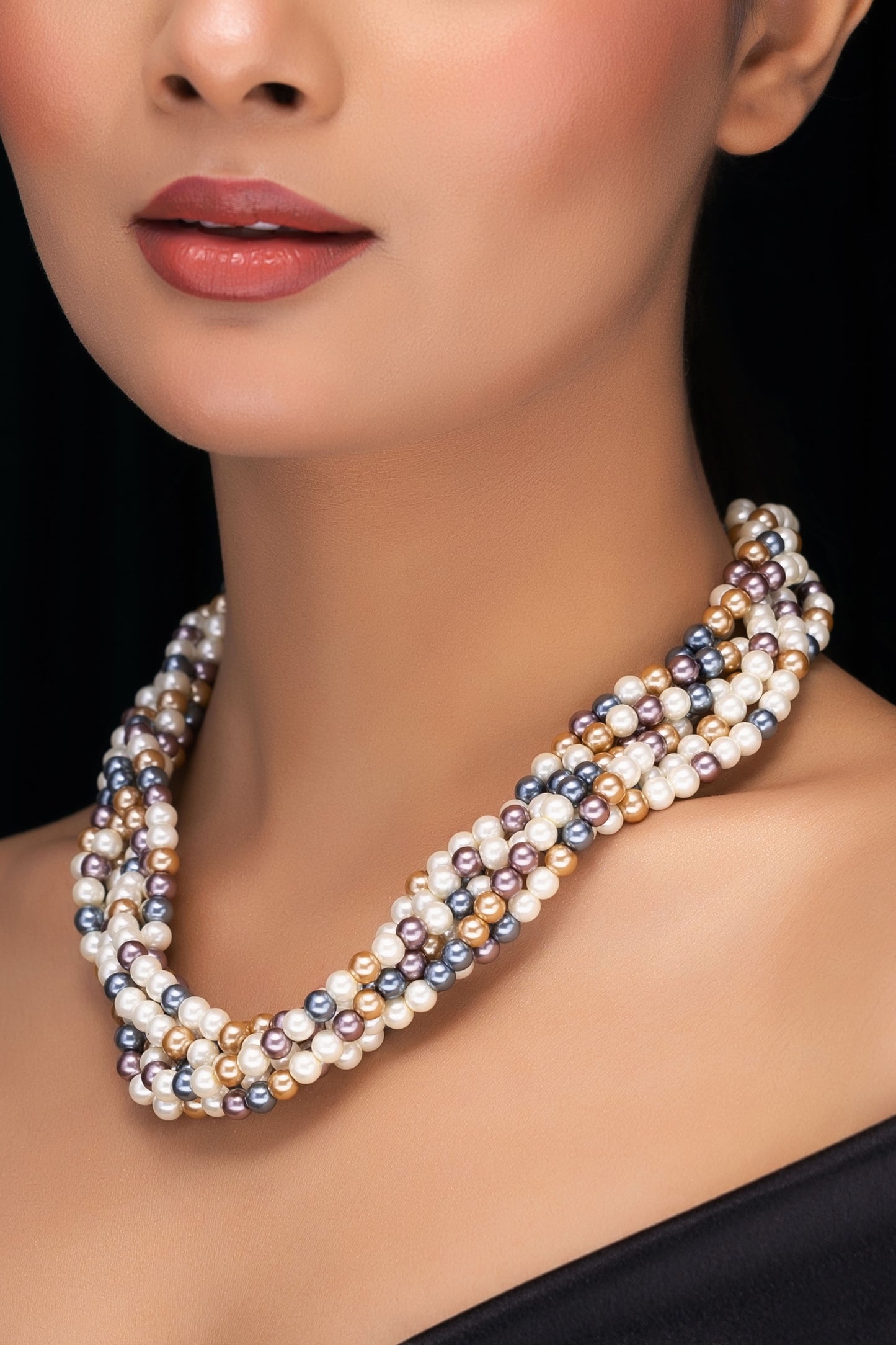 TWISTED SHELL PEARL NECKLACE