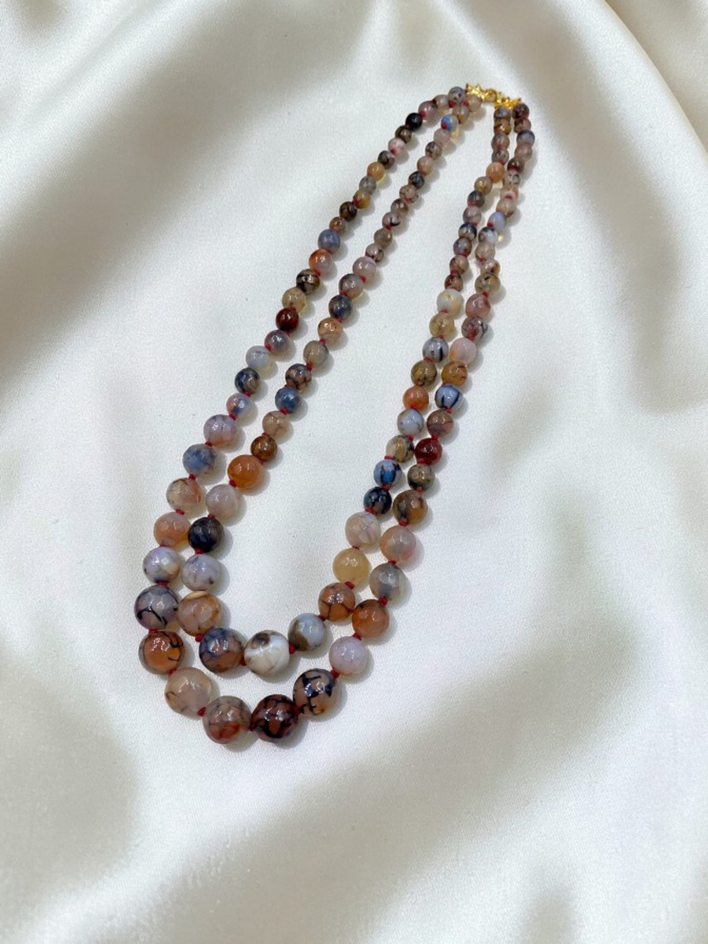 MULTICOLOR DOUBLE LINE WESTERN NECKLACE