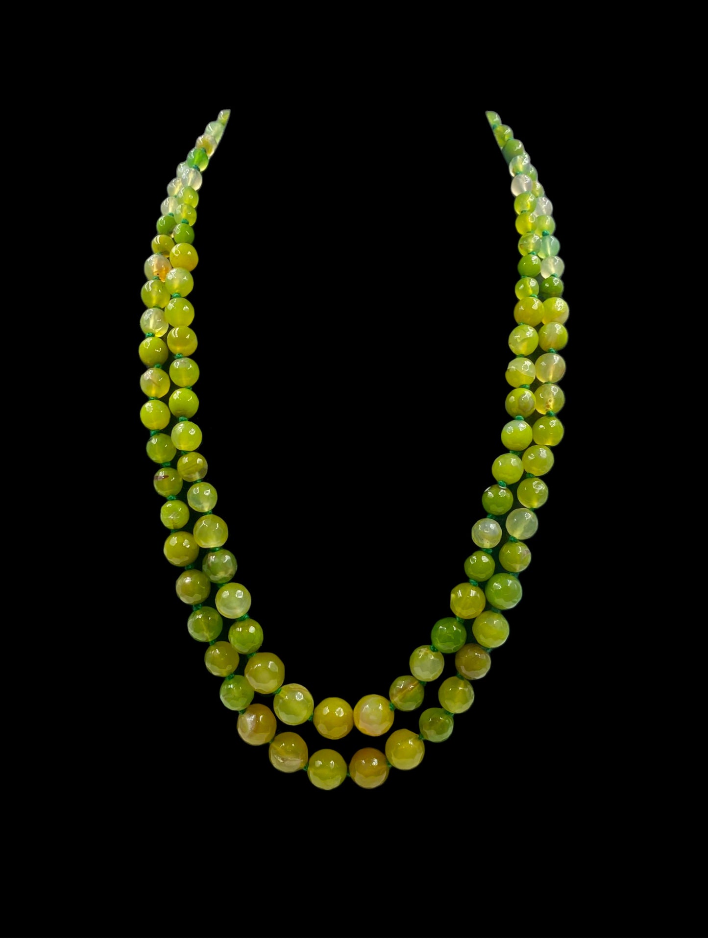 GREEN DOUBLE LINE WESTERN NECKLACE