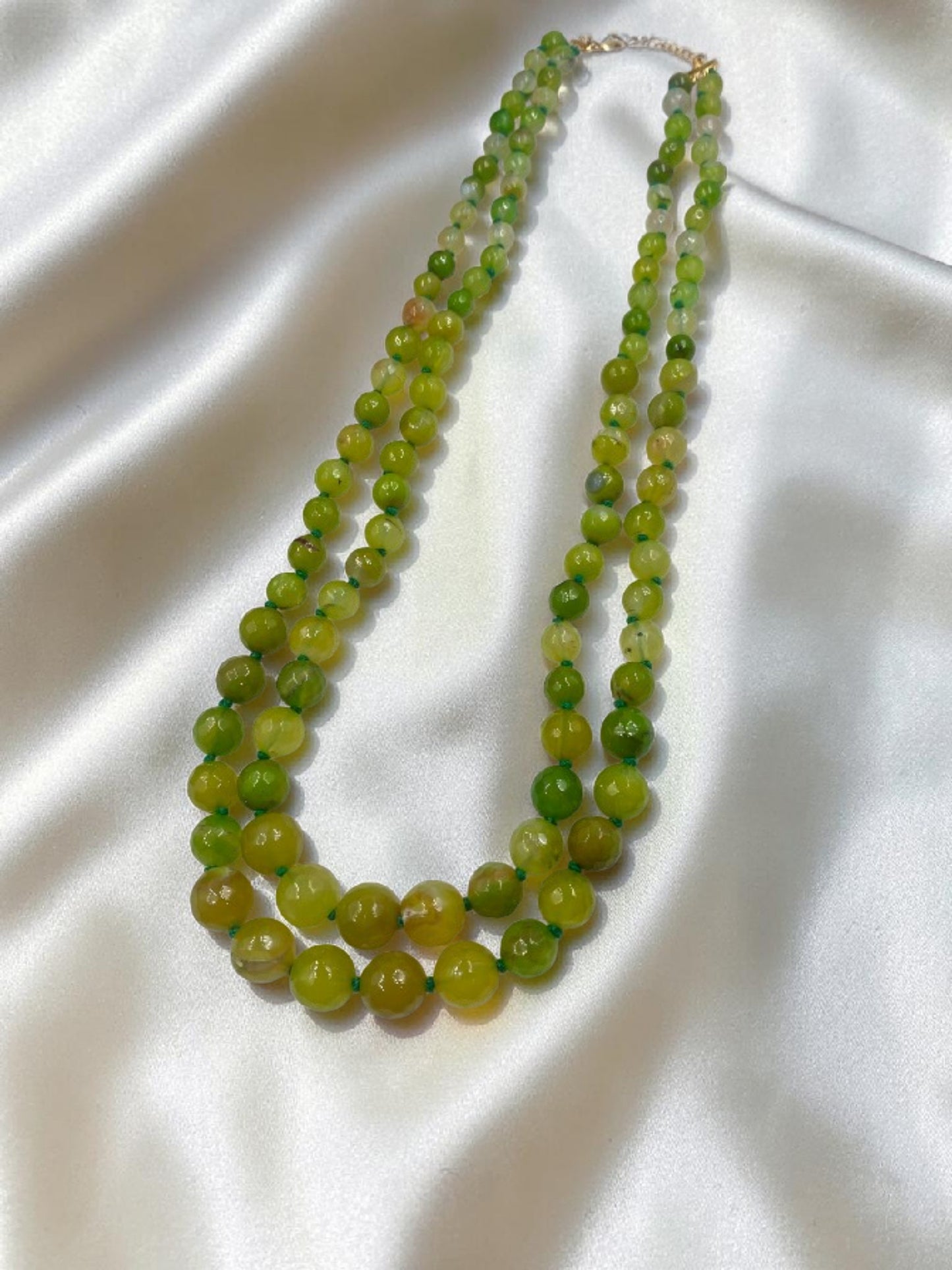GREEN DOUBLE LINE WESTERN NECKLACE