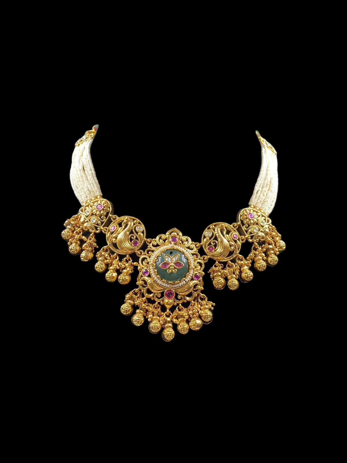 TEMPLE SHORT NECKLACE WITH EARRINGS
