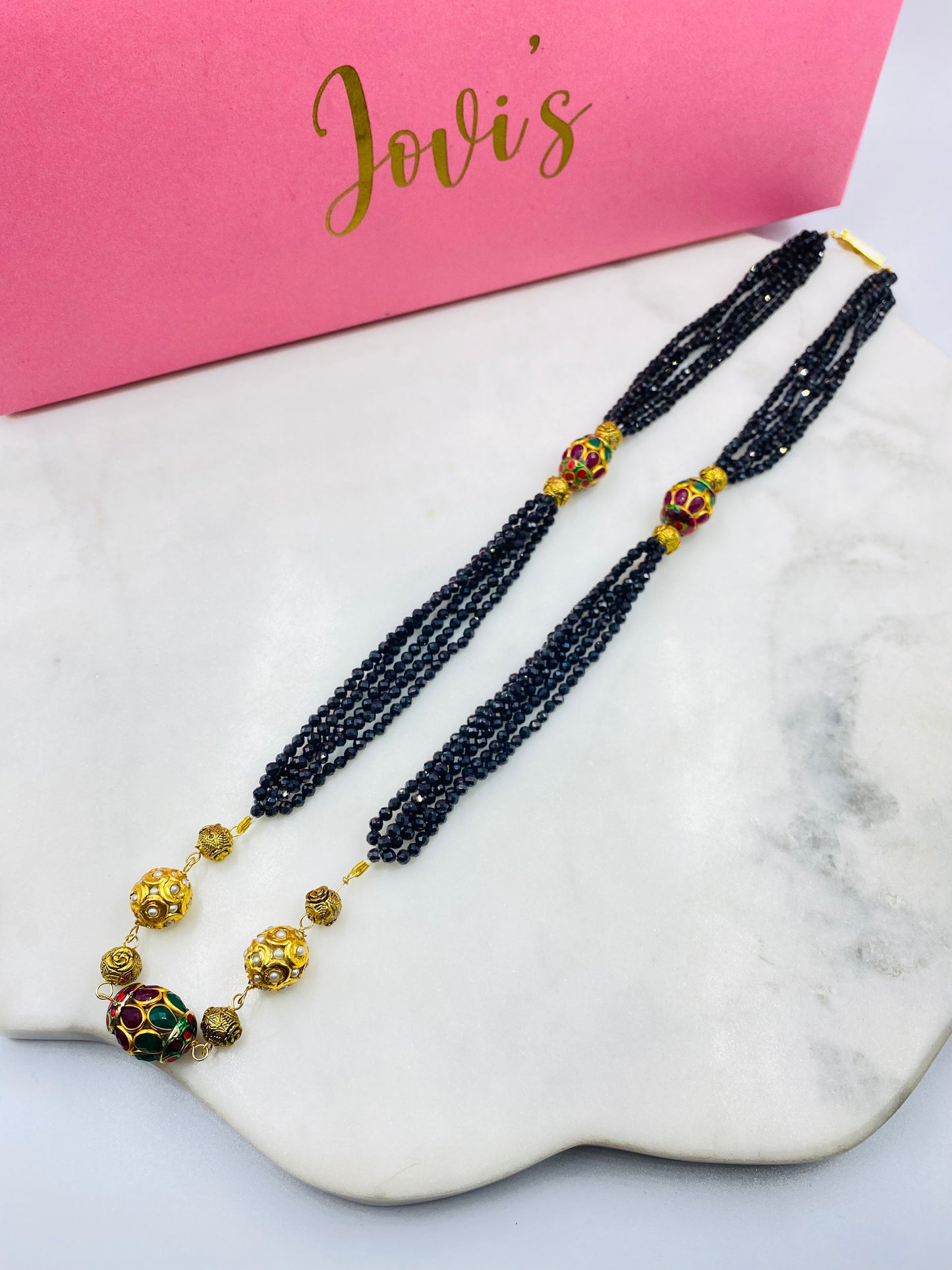 Black Spinel Traditional Necklace