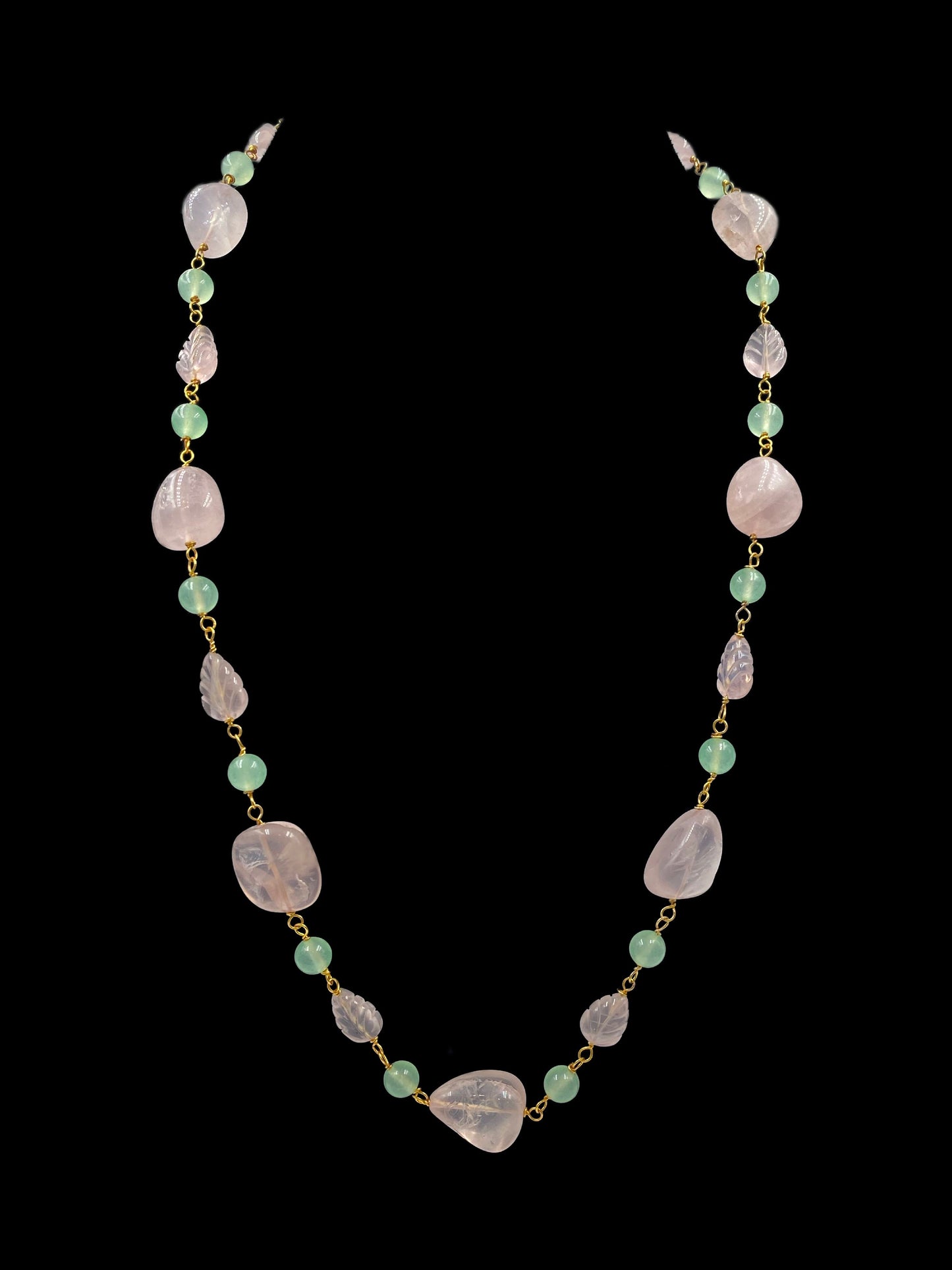 Rose Quartz and Aventurine Necklace