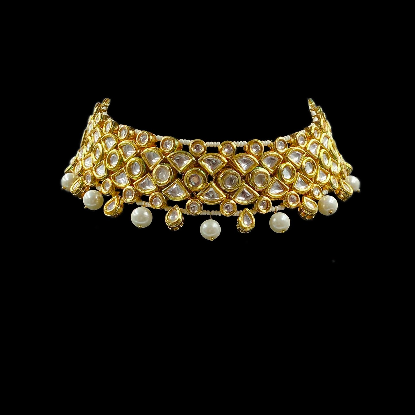 Traditional Kundan Necklace with Earrings