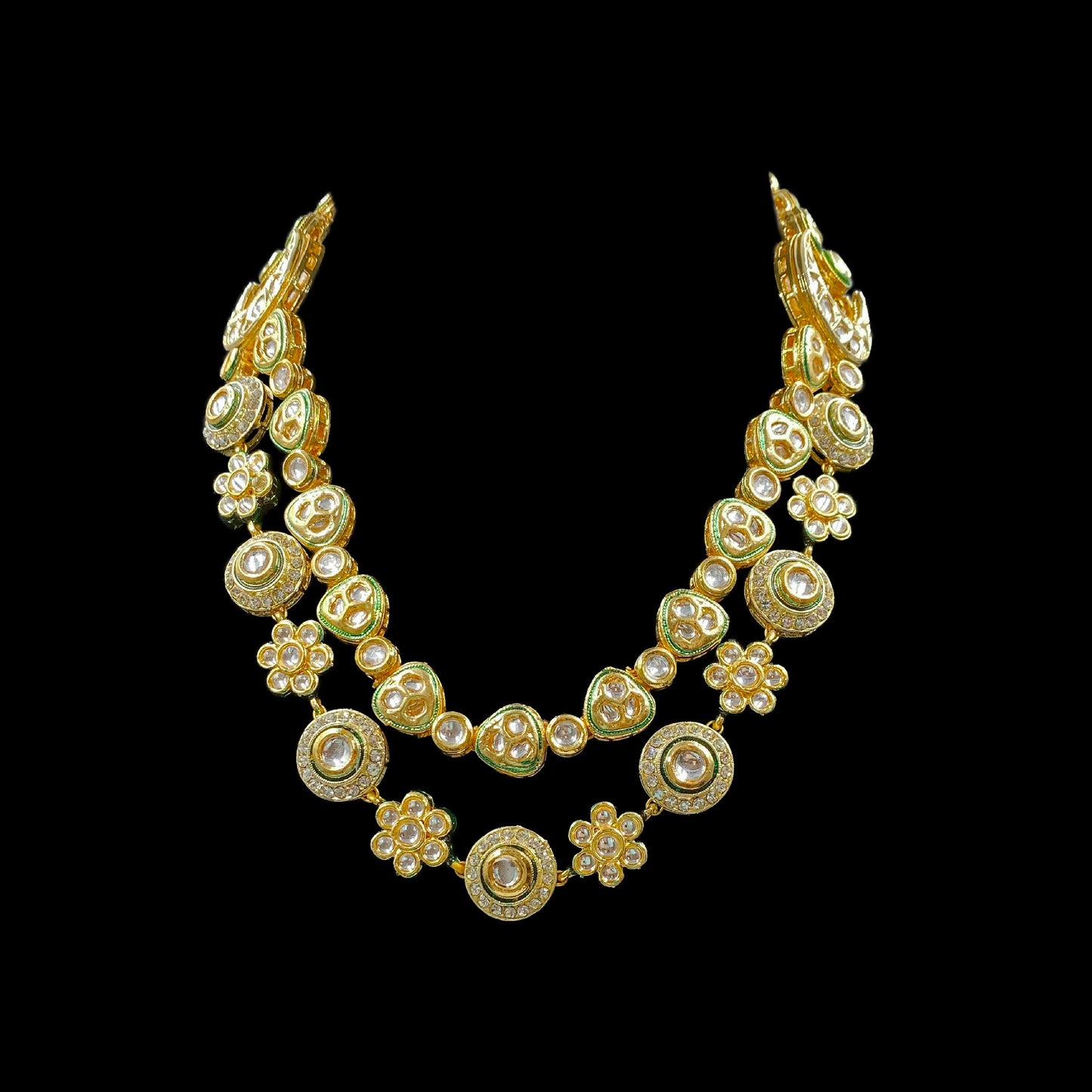 Kundan Chaandbali Necklace with Earrings