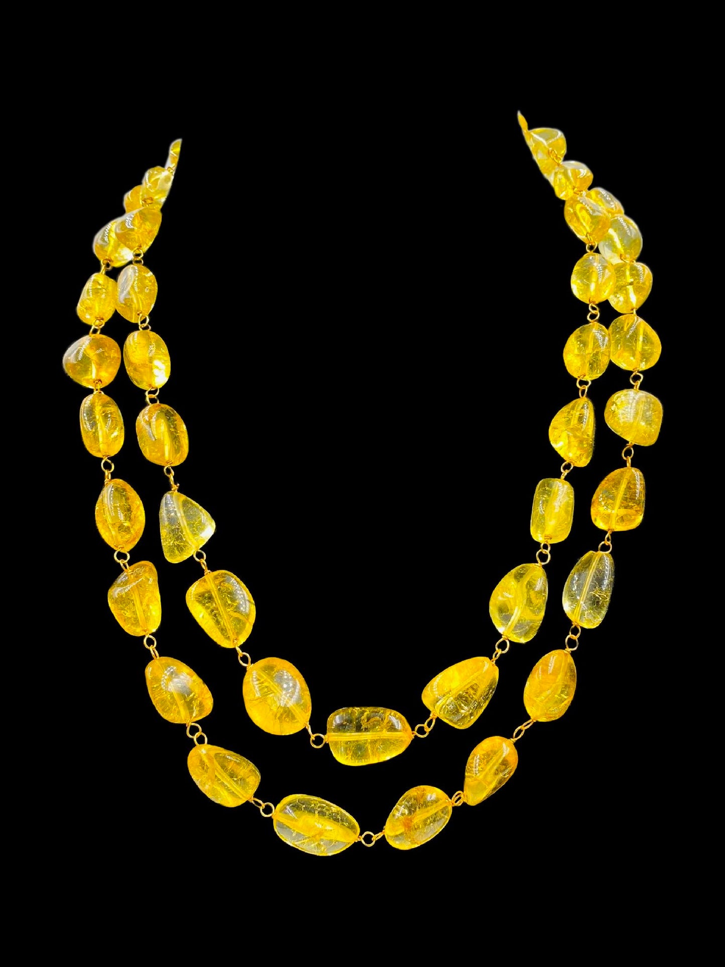 DOUBLE LINE YELLOW NECKLACE